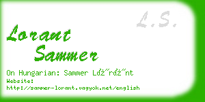 lorant sammer business card